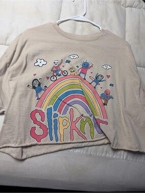 Slipknot crop graphic Tee - Beige